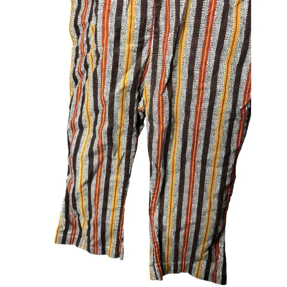 Vintage Handmade Brown‎ Striped Corduroy Overalls Size 2T/3T
